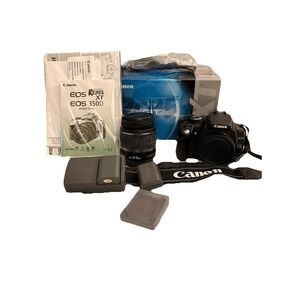 Canon EOS Digital Rebel XT 8.0MP DSLR Camera Kit Black EF-S 18-55mm Lens 350D